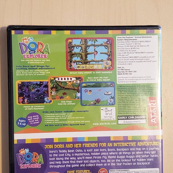 Atari Dora The Explorer Animal Adventure & Lost City Adventure - 2 Pack PC Game - Picture 3 of 6